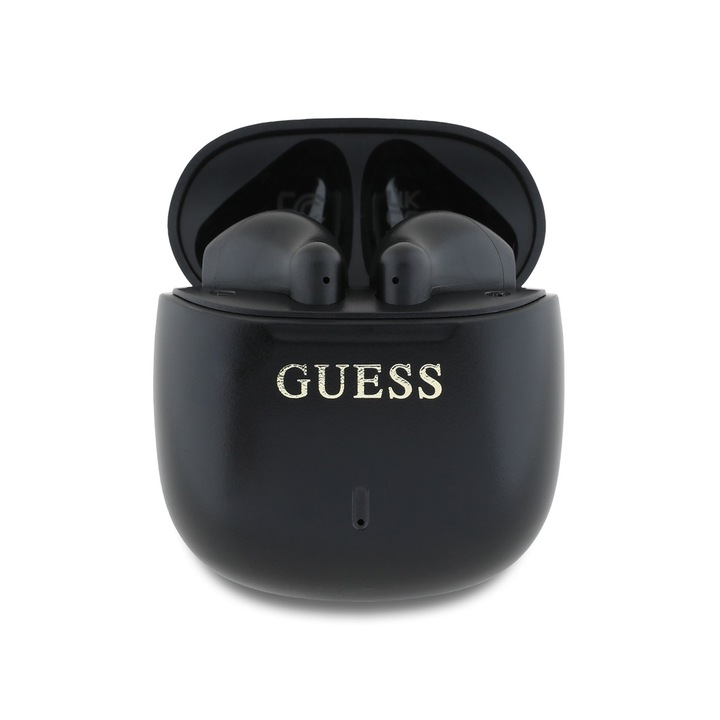 Безжични слушалки GUESS GUTWSJ14ESGK Printed Classic Logo TWS, черни