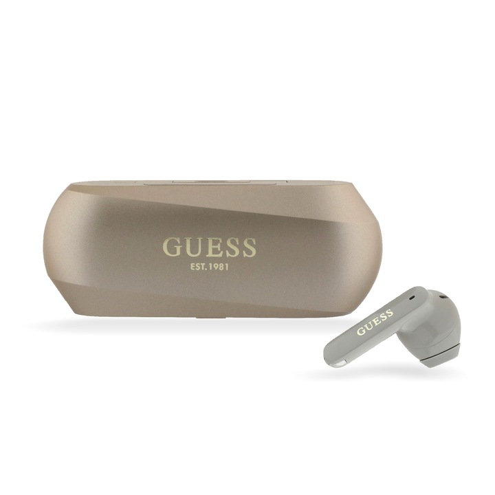 Безжични слушалки GUESS GUTWSC2MCDSD Elongated Metallic ANC/ENC TWS, златни