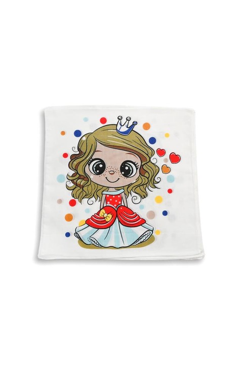 C06-Királylány Gyerek textilzsebkendő 6 db, tasakban