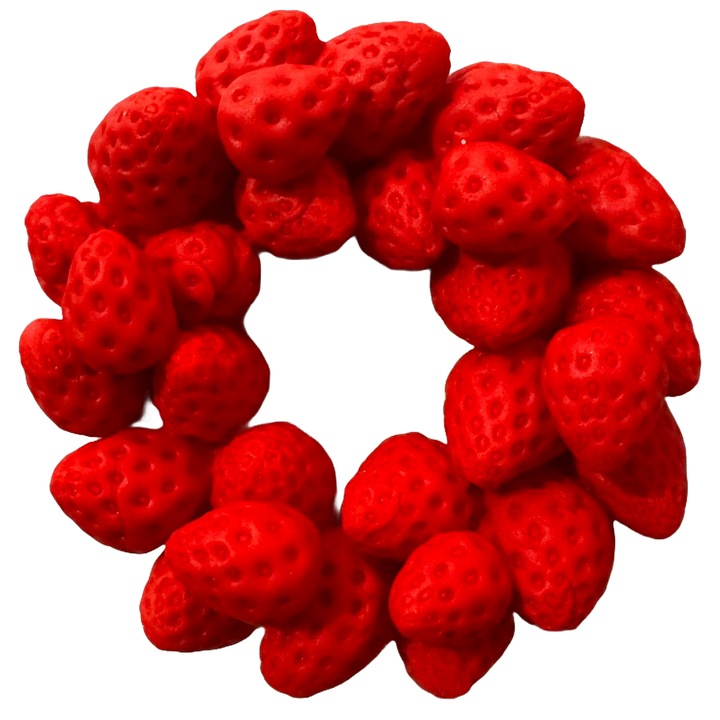 Ehető cukorpaszta díszítés, eperkorona