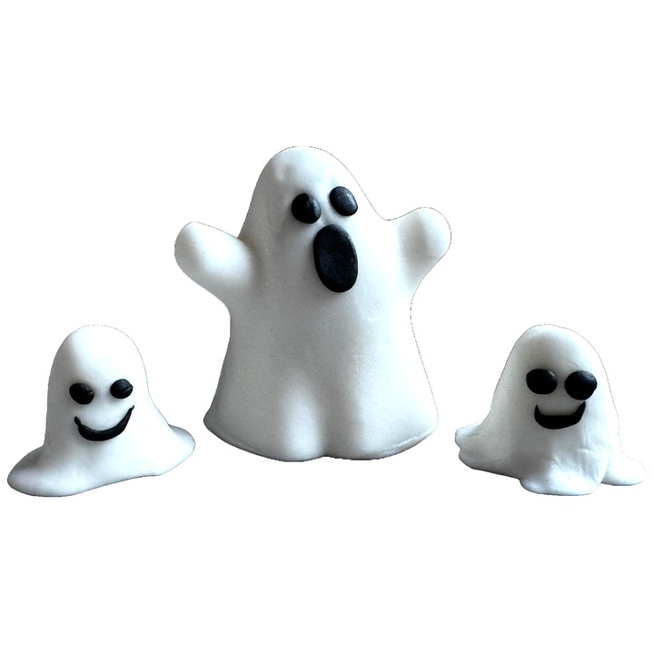 3 db ehető cukorpaszta díszkészlet, Halloween, Ghost Family