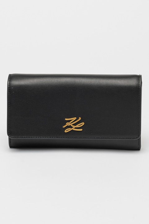 Karl Lagerfeld, Geanta-plic de piele Autograph, Auriu, Negru