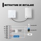 BIRAI® vezeték nélküli szobatermosztát / Okostelefonon keresztül vezérelhető WiFi Tuya vagy Smart Life, Alexa és Google Home alkalmazásból programozható, kompatibilis bármely központi fűtőegységgel, gyerekzár, fehér