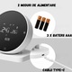 BIRAI® vezeték nélküli szobatermosztát / Okostelefonon keresztül vezérelhető WiFi Tuya vagy Smart Life, Alexa és Google Home alkalmazásból programozható, kompatibilis bármely központi fűtőegységgel, gyerekzár, fehér