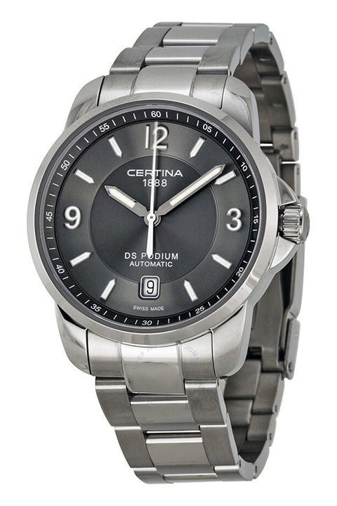 Certina, Ceas automatic cu bratara metalica, Argint