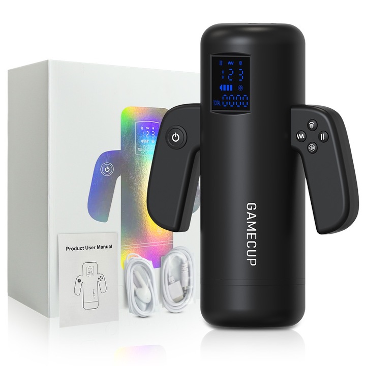 Мастурбатор за мъже FairyKiss, секс играчки, 4 режима на проникване, 9 режима на вибрация, 4 режима на засмукване, с функция за нагряване, по-мек TPE материал, лесен за почистване