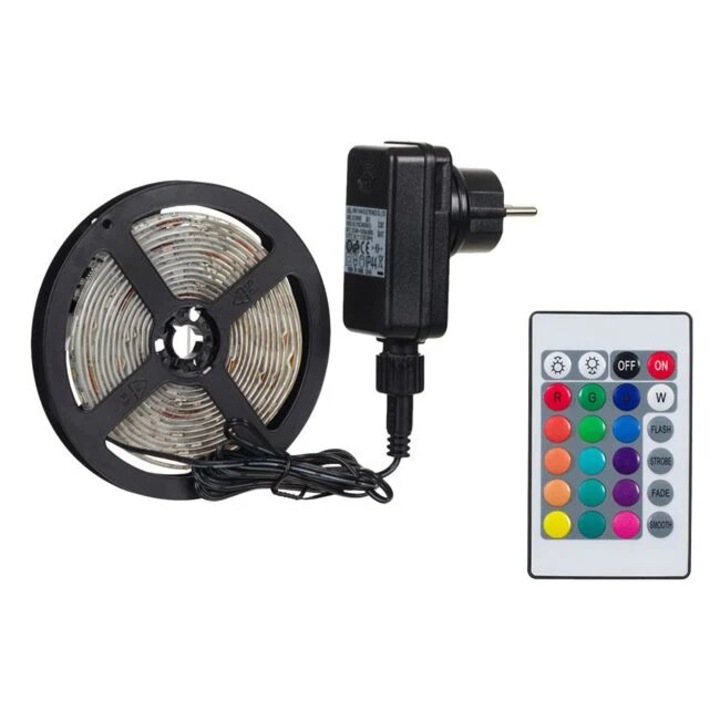 Самозалепваща LED цветна WRGB лента с 3m дистанционно управление, AZ