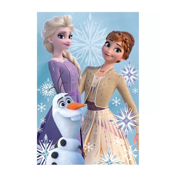 Поларено одеяло Disney Frozen 100x150 см (Олаф и сестрите)