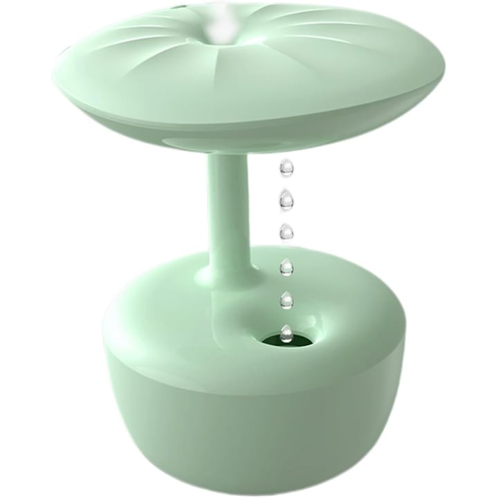 Umidificator portabil Tioialz, 300ml, vapor rece, lumini colorate, verde