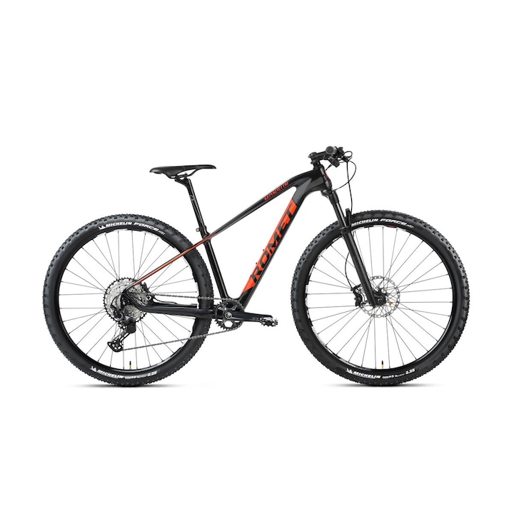 Планински велосипед Romet Monsun 1, 29 инча, карбон, дискова спирачка Shimano XT, черен, 15S