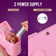 Mini Masina de cusut portabila, manuala, practica, Cu accesorii, Usor de Utilizat, pentru bebelusi, genti de cumparaturi, perdele, sorturi sau portofele, cablu USB, Plastic/Metal, Roz