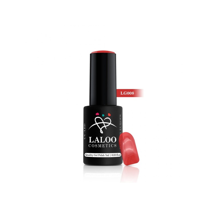 Oja semipermanenta Glass effect Red n8 Laloo 7ml