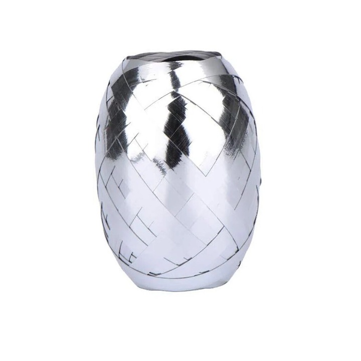 Panglica de legare argintiu latime 10 mm, rola 30m