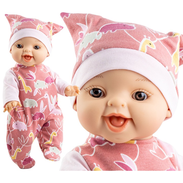 Кукла Paola Reina Gordi Leire 34 см, комплект с шапка, карамелен винил, за игра