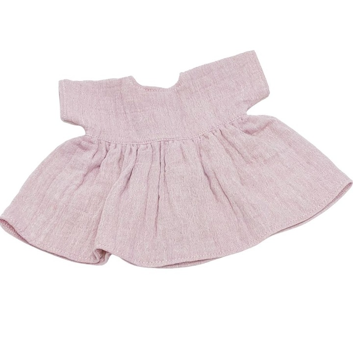 Рокля за кукли Baby Born, Przytullale, бледорозов муселин, 43см