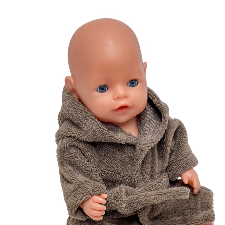 Baby Born babaköpeny, Przytullale, pamut, 42-43 cm, kapucnival, barna