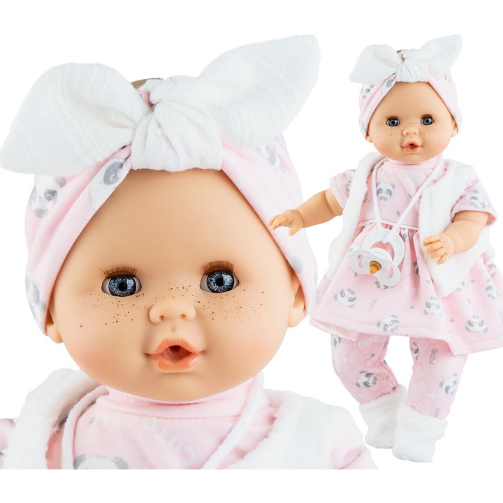 Interaktív baba Paola Reina Sonia 08037, 36cm, ruhákkal, vanília illattal, csukott szemmel