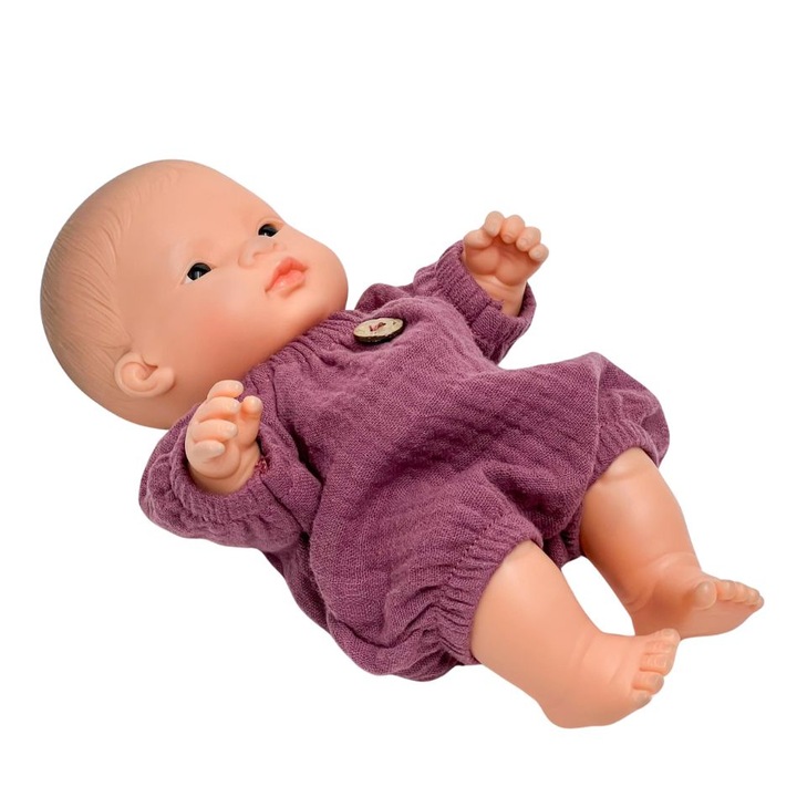 Baba kombiné, Przytullale, bordó, 21 cm, 3/4 ujjú