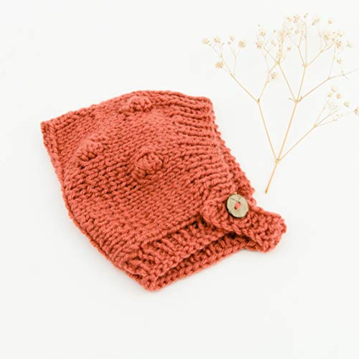 Przytullale Kalap Miniland babához 38 cm, kézzel készített, gyapjú