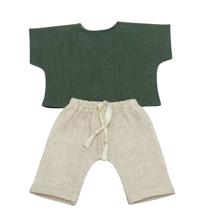 Babaruha szett, Przytullale, zöld, 38cm és 34cm