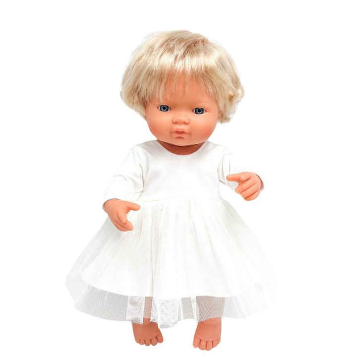 Rochie din tul pentru papusi Przytullale, ecru, 38x34cm