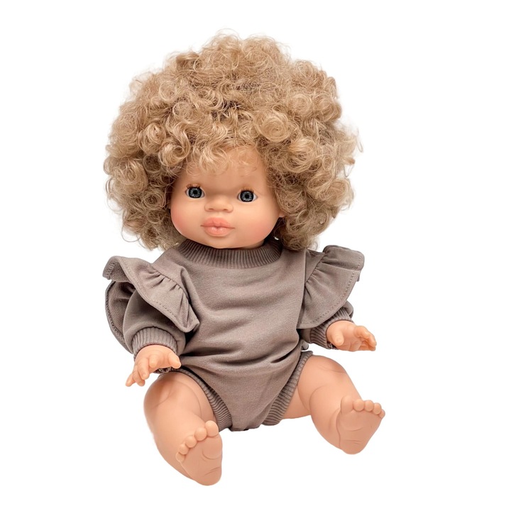 Гащеризон с волани за кукли, Przytullale, какао, 34x38см