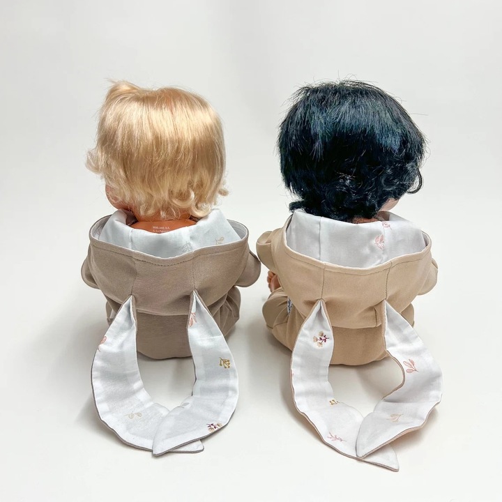 Baba kombiné, Przytullale, nyuszi füle, 38x34cm