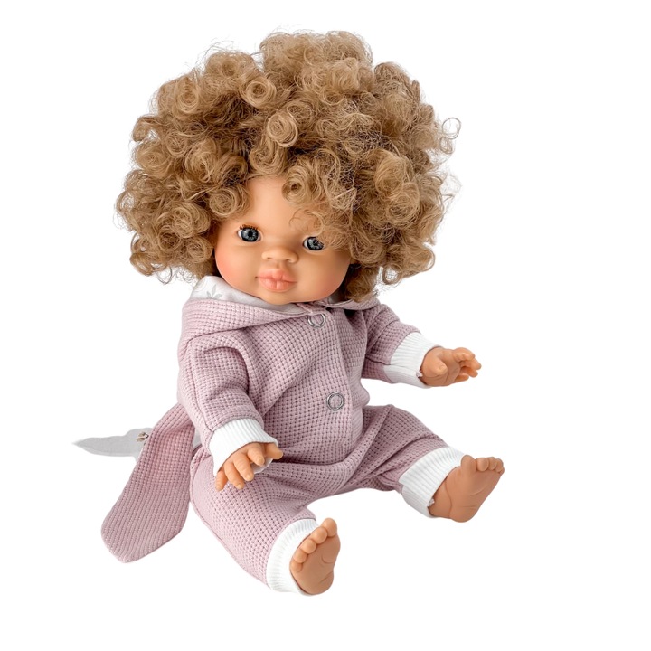 Baba jelmez, Przytullale, rózsaszín, nyuszi fülekkel, 38x34cm