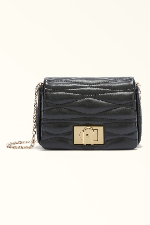 Чанта през рамо Furla, 1927, мини, кожена, черна