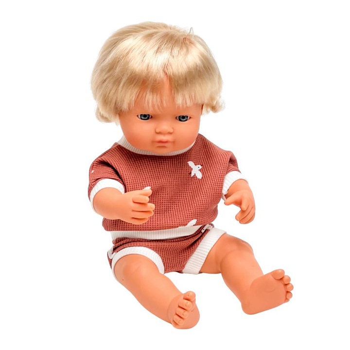 Комплект дрехи за кукли Miniland, Minikane, Paola Reina, памук, 38x34 см