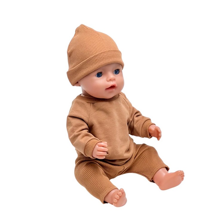Set de imbracaminte pentru papusi Baby Born, Przytullale, bej, 43cm