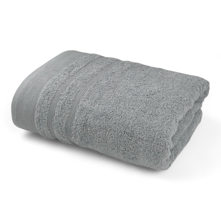 Prosop de baie 70x140 cm din bumbac 100% turcesc 600/m², Calitate Premium, Culoare Gri