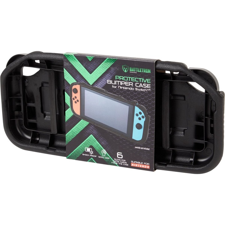 Nintendo Switch/OLED kompatibilis védőtok, EVA hab, 6 kártyahely, Battletron