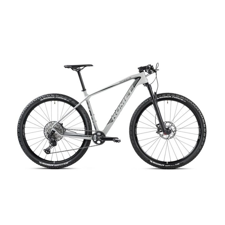 Велосипед Romet Monsun 3, 29 инча, 15 инча, сив, рамка от въглеродни влакна, трансмисия Shimano XT