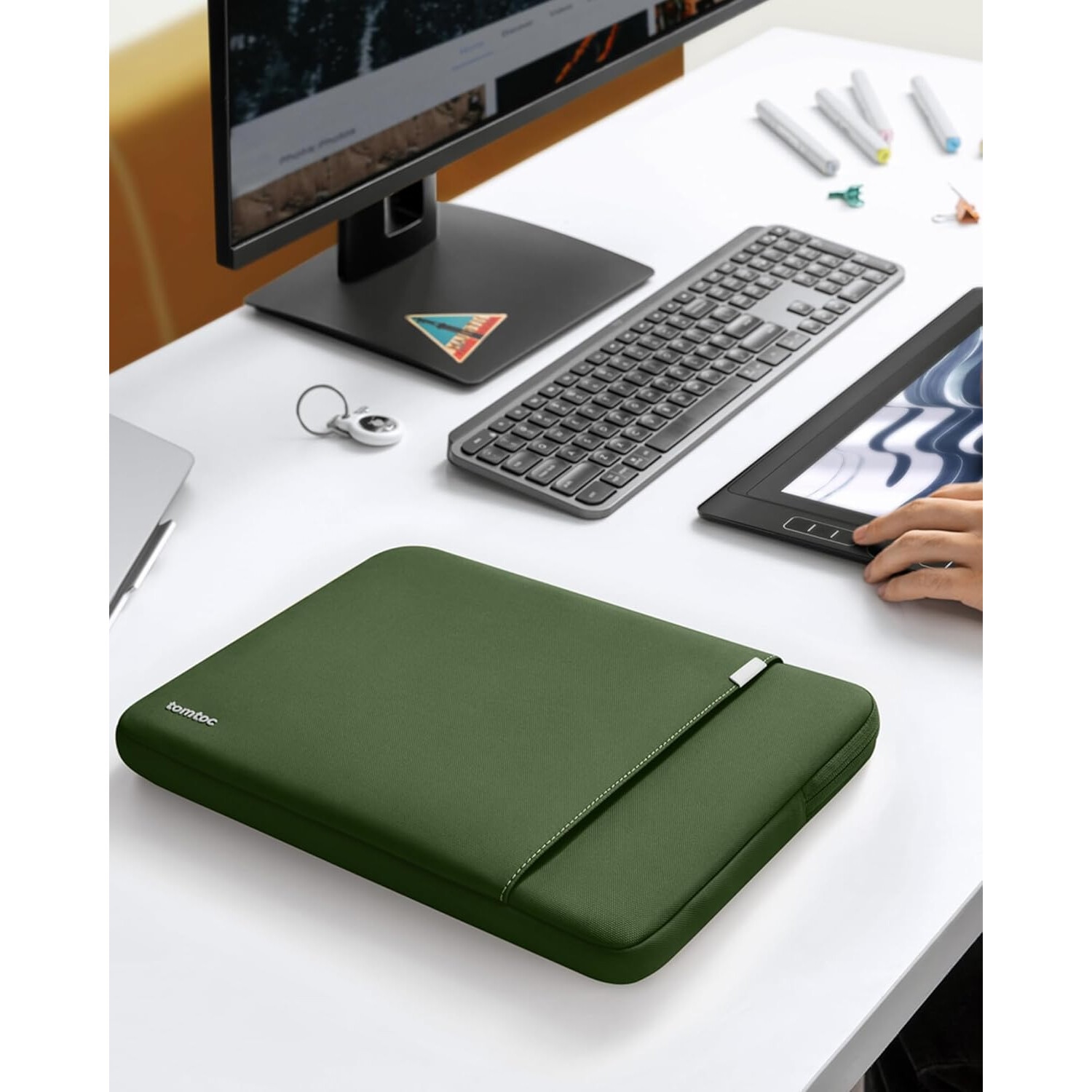 Husa laptop, pentru 16 inchi, A13, TomToc, verde