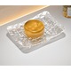 Savoniera din Plastic Cyrax, 15 x 9 cm, cu Scurgere Apa, Design Modern, Transparent