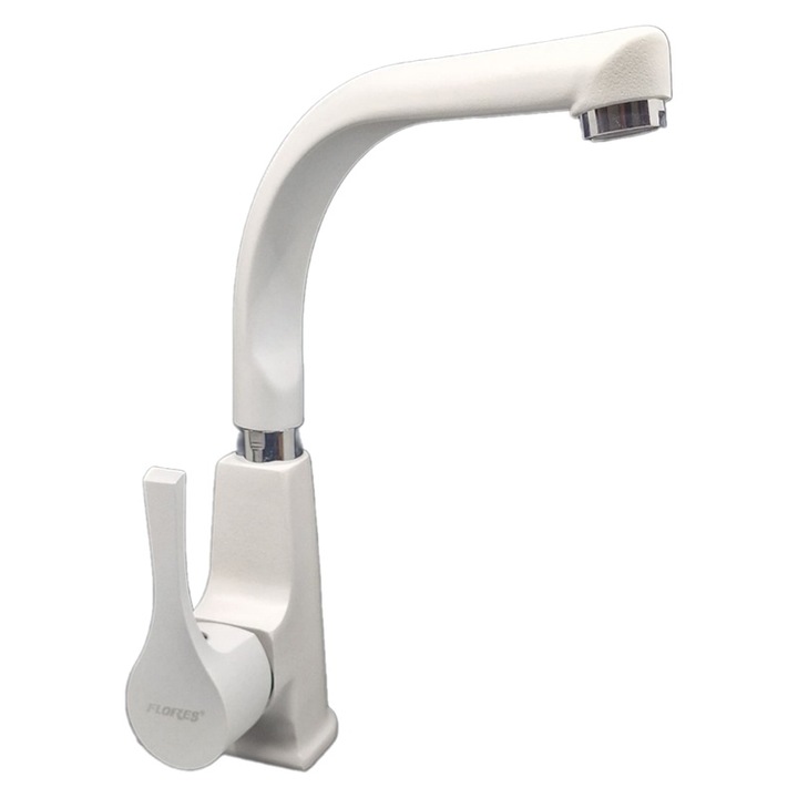 Flores, Csaptelep a mosogatóhoz, hattyúnyak, LOTUS, fehér