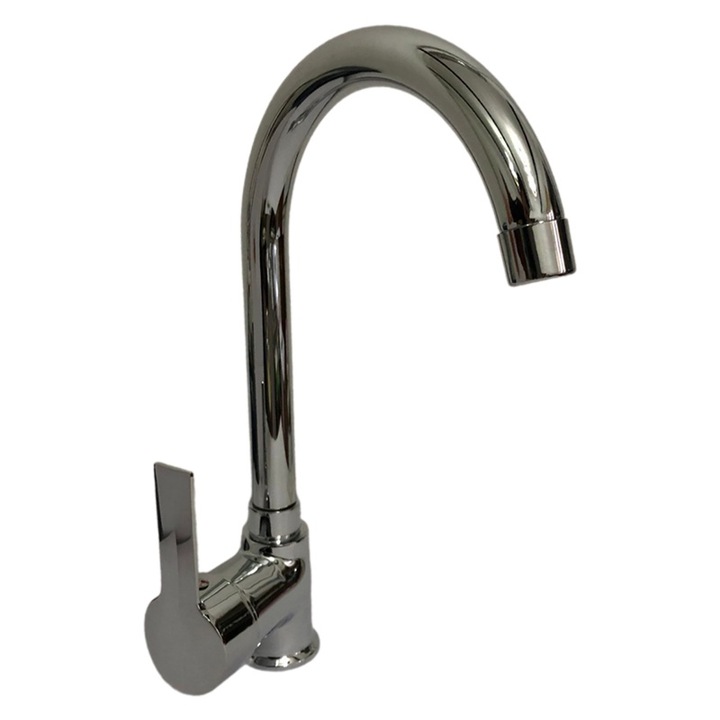 Mosócsaptelep, hosszú nyakú, DELTA, króm