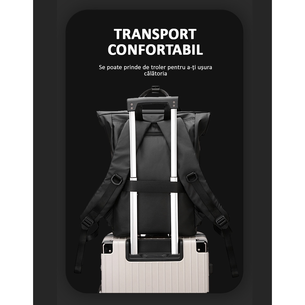 Rucsac multifunctional, laptop, impermeabil, office, business, albastru inchis, Obralix®