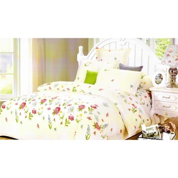 Lenjerie de pat, pentru 2 persoane, 5 piese, bumbac, crem, cutie cadou Mary29 Lenjerie de pat, pentru 2 persoane, 5 piese, bumbac, crem, cutie cadou Mary29