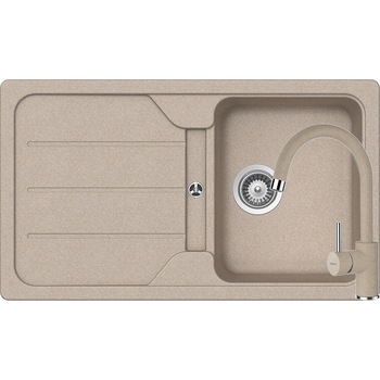 Kit chiuveta Schock Formhaus D-100 860 x 500 mm si baterie Schock Plutos Sabbia Cristalite Kit chiuveta Schock Formhaus D-100 860 x 500 mm si baterie Schock Plutos Sabbia Cristalite
