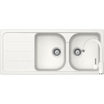 Kit chiuveta Schock Formhaus D-200 1160 x 500 mm si baterie Schock Plutos Alpina Cristalite Kit chiuveta Schock Formhaus D-200 1160 x 500 mm si baterie Schock Plutos Alpina Cristalite