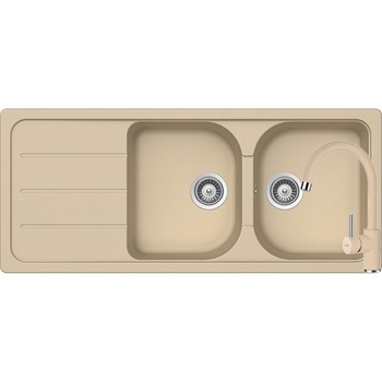 Kit chiuveta Schock Formhaus D-200 1160 x 500 mm si baterie Schock Plutos Moonstone Cristalite Kit chiuveta Schock Formhaus D-200 1160 x 500 mm si baterie Schock Plutos Moonstone Cristalite