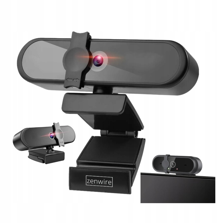 Web камера, Zenwire, W6, с микрофон, за компютър/лаптоп, USB 3.0, капак, Full HD 1920x1080p, автофокус, намаляване на шума, съвместима с Windows, Mac, Linux, Android