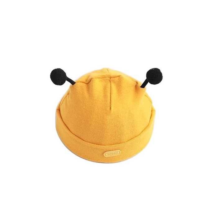 Boneta din bumbac pentru copii, galben, 0-24 luni, universal