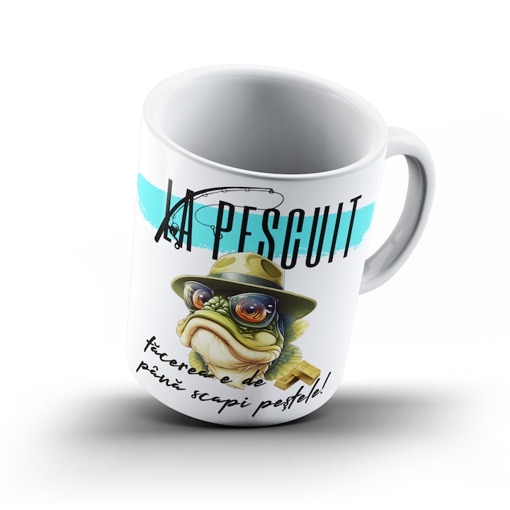 Cana Pescar "La pescuit ", 330ml, alb