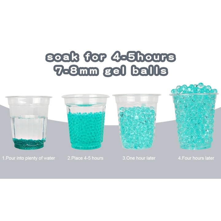 Pusca electrica de jucarie AK47, tip Mitraliera cu bile de Gel, Orbeez, tragere in rafala gel bluster, 5000 de bile incluse, Verde Bramwell, 40 cm, 6+