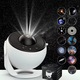 Proiector planetariu, RorAem, Proiector Galaxii si Cer Instelat, lumina de noapte pentru copii, proiectie 3M, design prietenos cu copiii, Redare Muzica prin Bluetooth, 13 discuri de proiectie cu sistemul solar, pamant, luna si galaxii, rotativ 360° negru