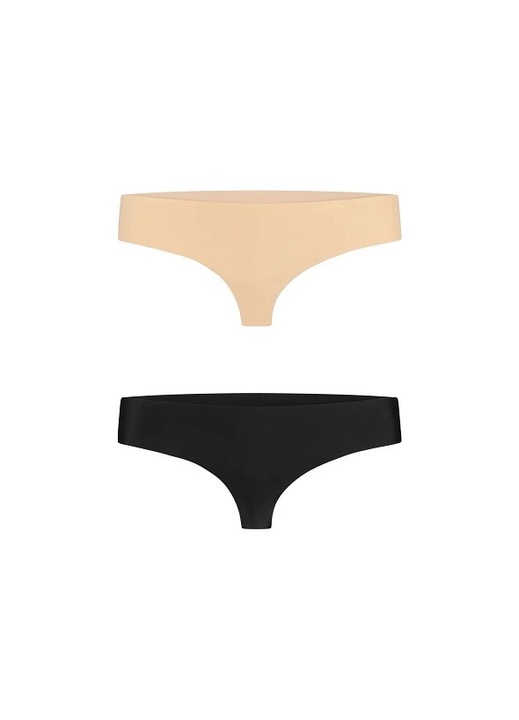 Női fehérnemű, Bye melltartó, nylon/elasztán, 2 db, bézs/fekete