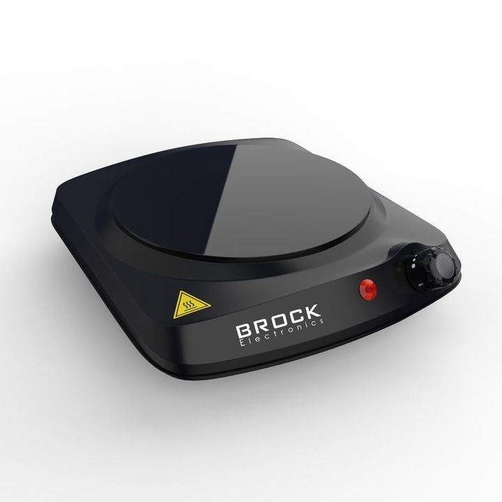 Електрически котлон Brock HPI 3001 BK, 1200W, 1 зона, Инфрачервен, Стъклокерамика, Преносим, Черен,